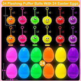 ZICZLI Easter eggs with LED Puffer Balls emit eye catching glow