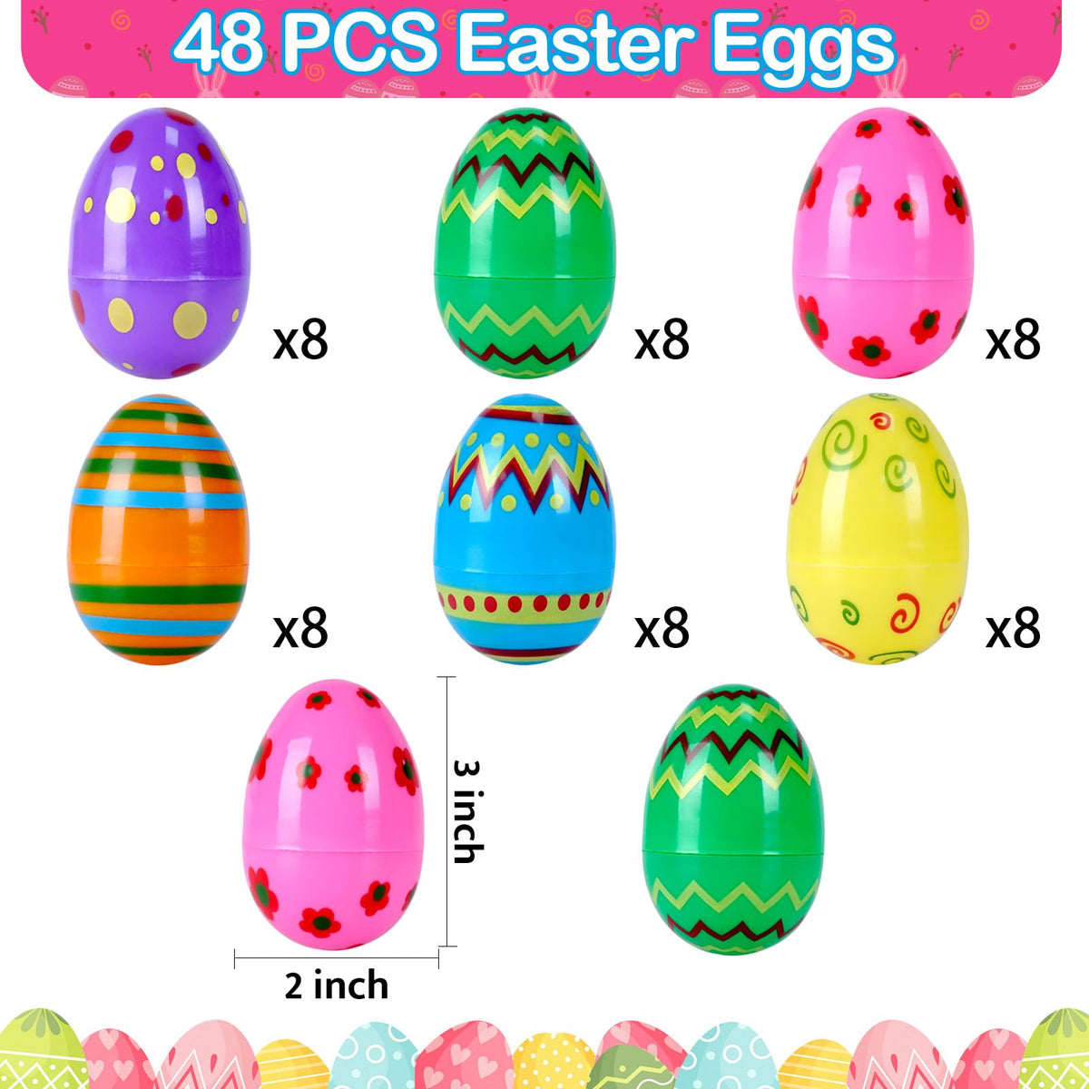 ZICZLI Easter eggs with easy open-close design for quick filling