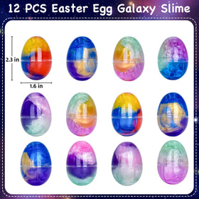 ZICZLI Easter Galaxy Slime Egg Inside View highlights durable shells and safe slime.
