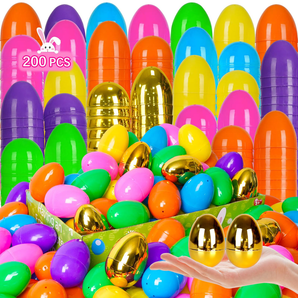 ZICZLI fillable Easter eggs 200-pack for easy treasure-hunt surprises.