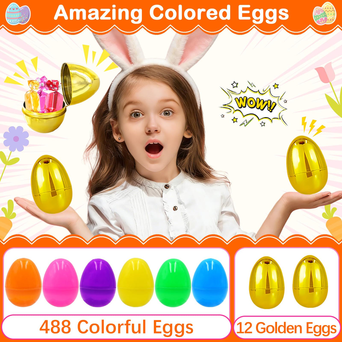 ZICZLI fillable eggs with easy-open design for kids