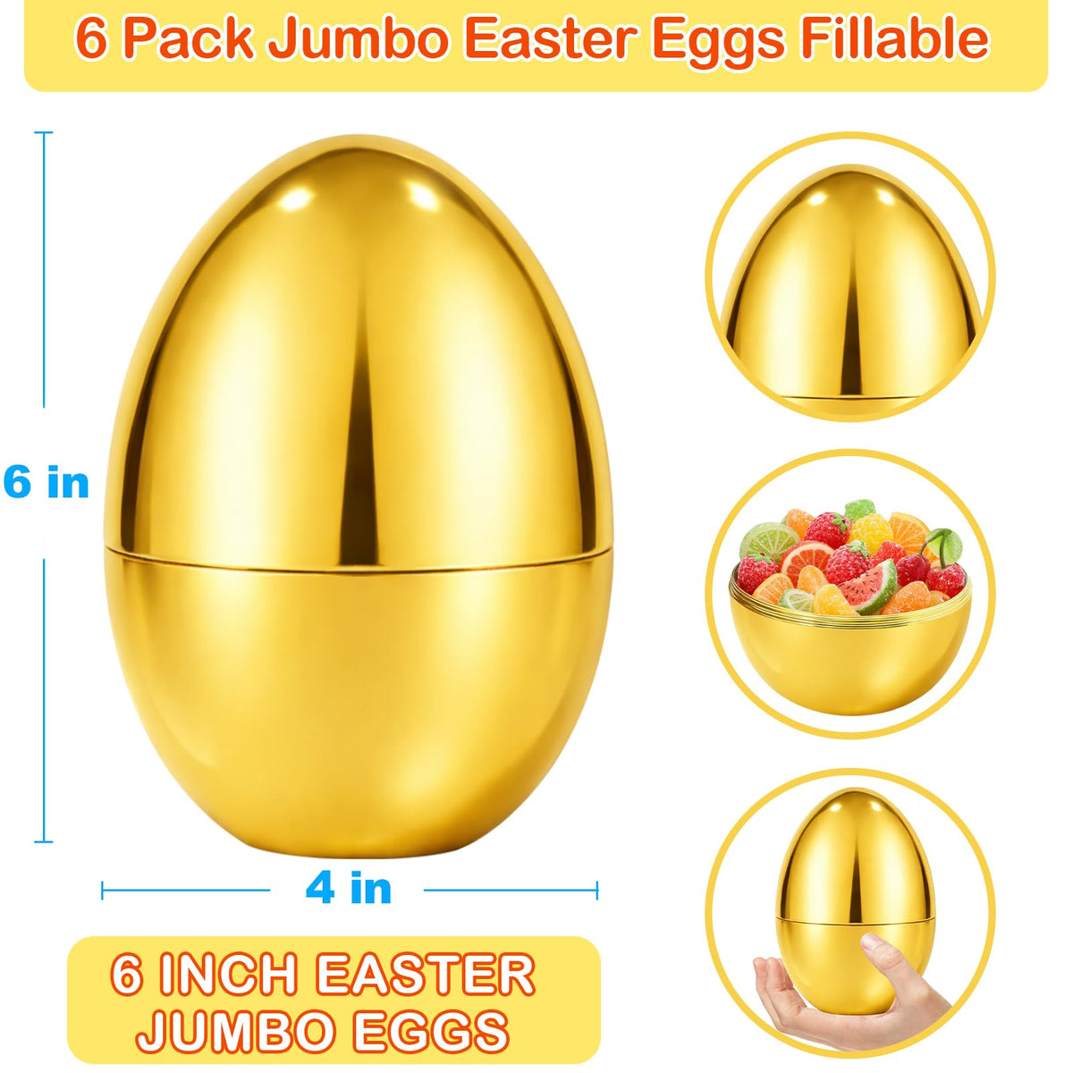ZICZLI golden metallic finish Easter egg shines brightly for eye-catching prizes.