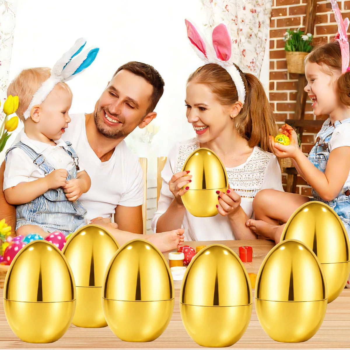 ZICZLI fillable Easter egg ready to hold toys, candy, or notes.