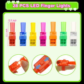 LED finger lights with dinosaur patterns by ZICZLI for glow-in-the-dark fun.