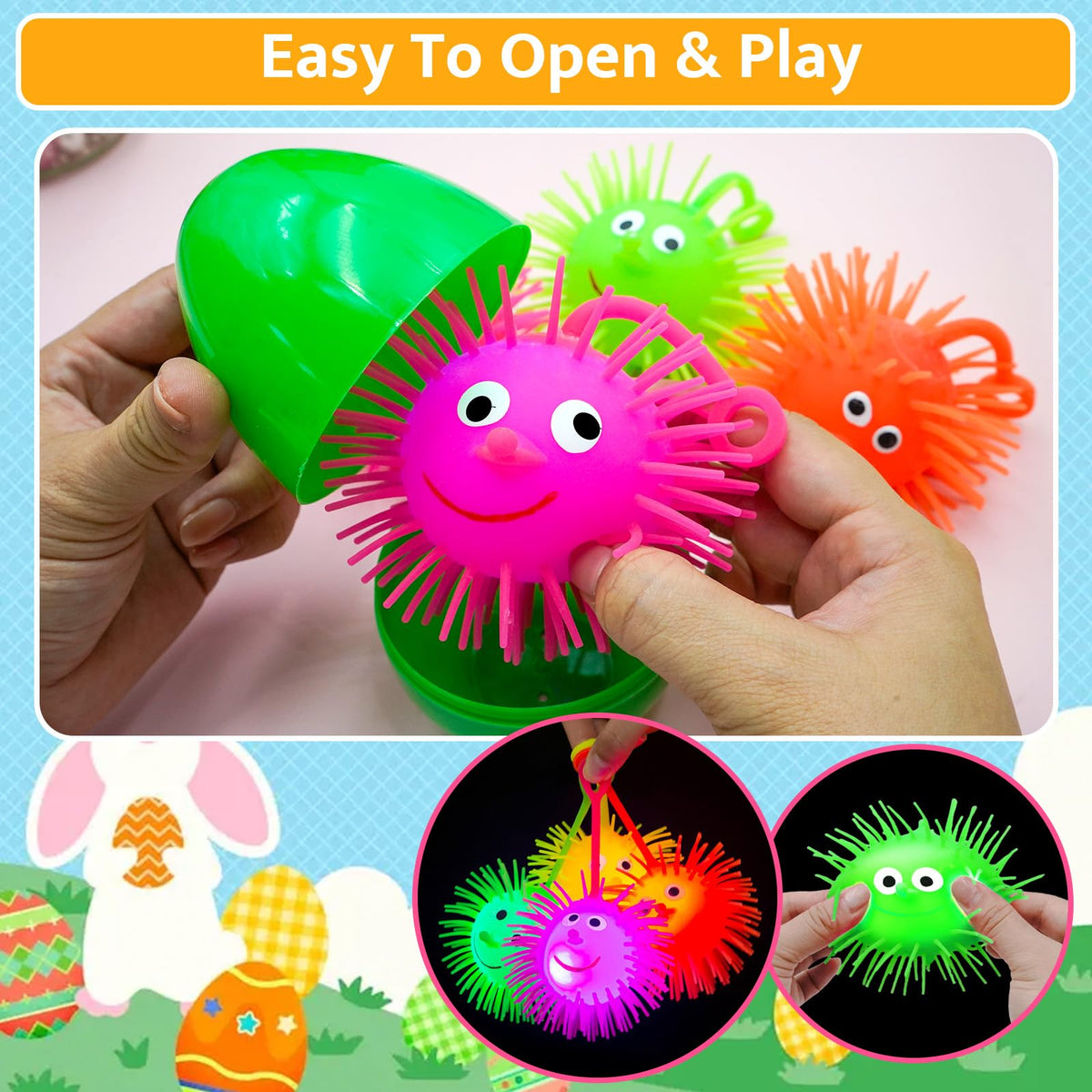 ZICZLI LED puffer balls inside eggs offer tactile, interactive fun.