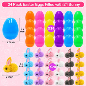 ZICZLI mini plush bunny toy inside the egg, perfect for treasure hunts.