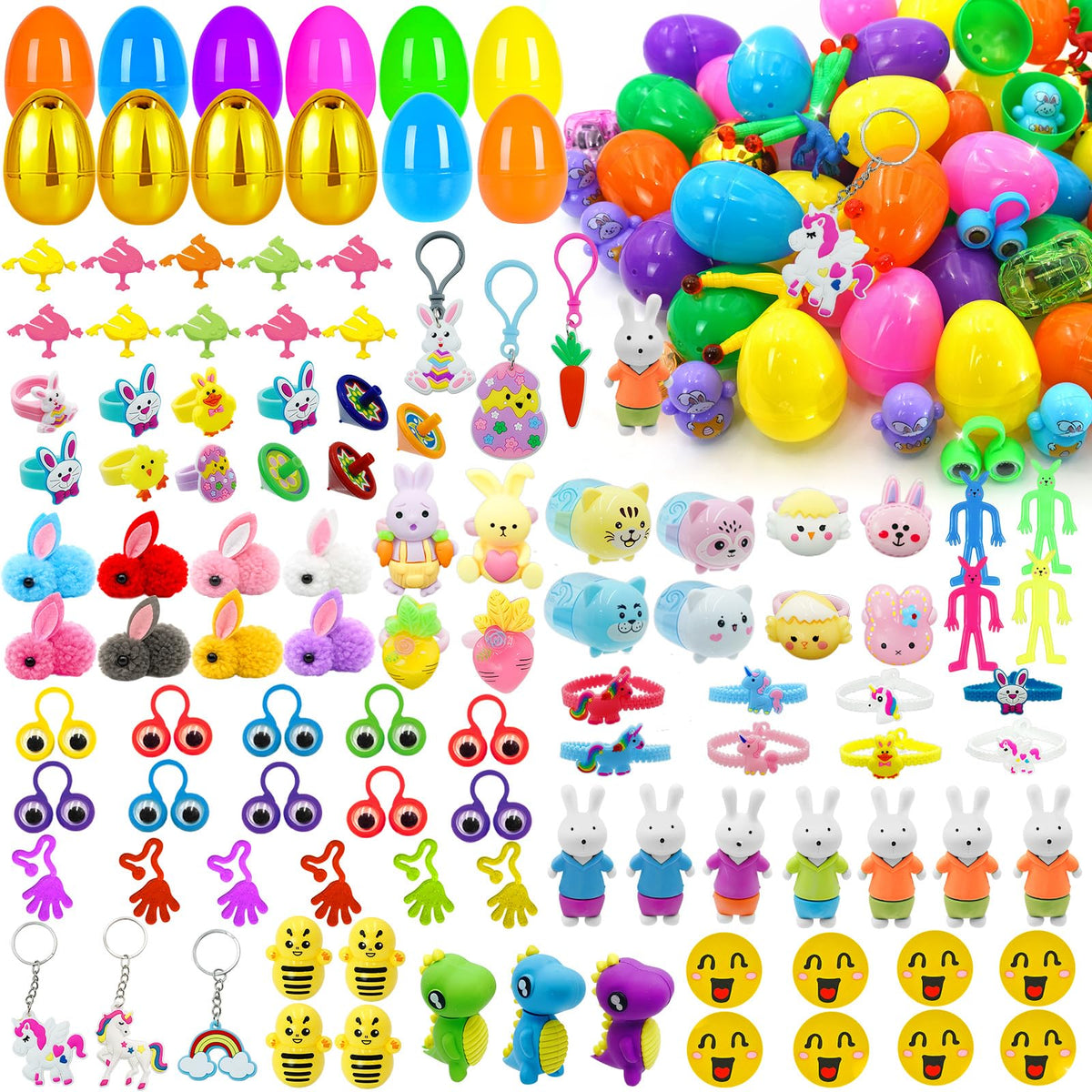 ZICZLI prefilled Easter eggs with varied toys for festive party fun.