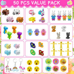 ZICZLI prefilled eggs toy assortment offers varied toddler play.