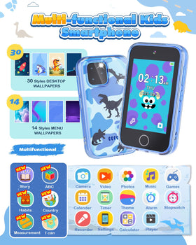 Ziegoal Kids Smart Phone 3-5-inch touchscreen fits small hands for easy navigation.