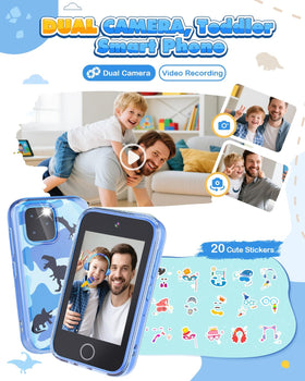 Ziegoal Kids Smart Phone dual cameras enable selfies and share memories.