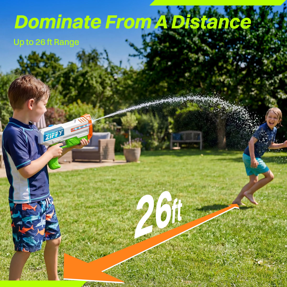 ZIFFY ABS construction with IPX6 waterproofing withstands splashes.