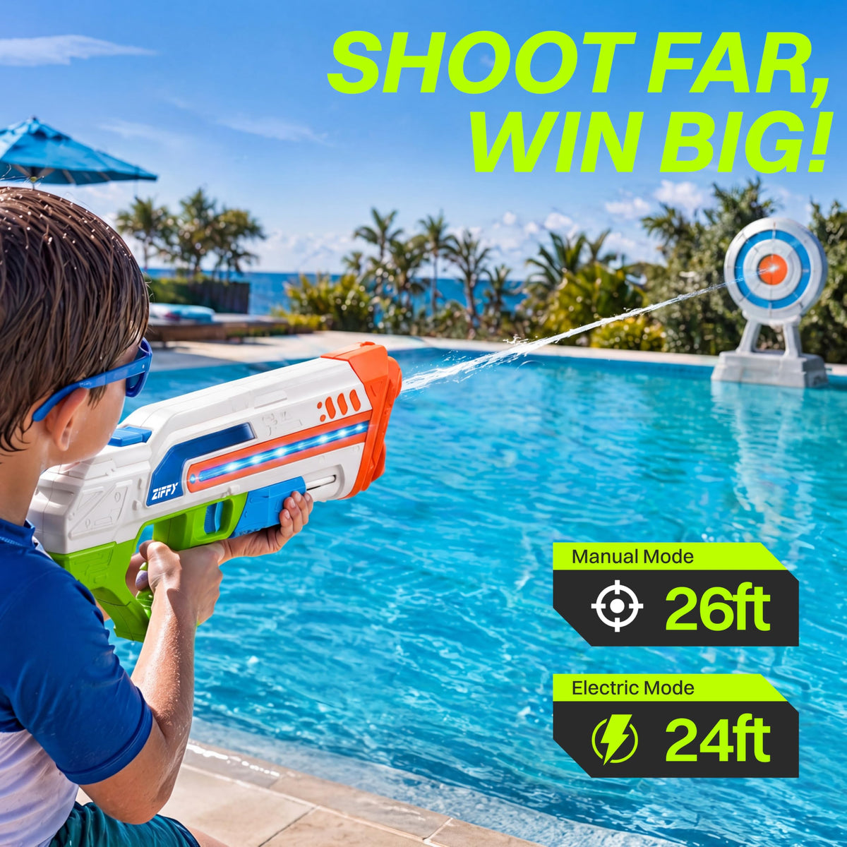 Ziffy family-friendly water blaster suitable for all ages