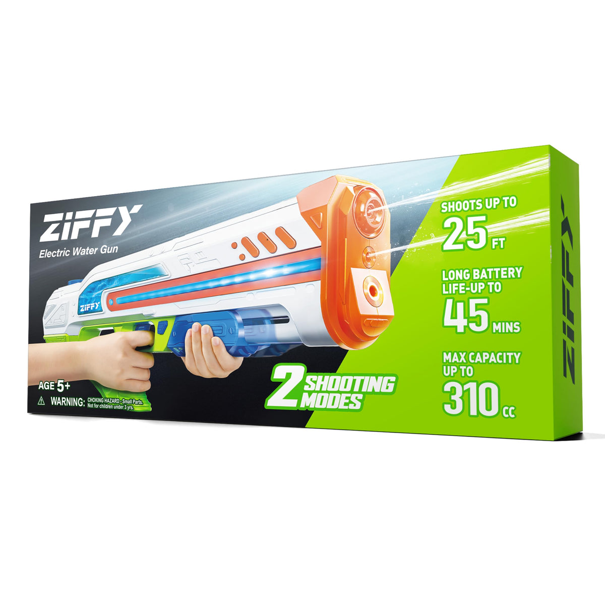 Ziffy LED water blaster lighting up evenings for beach or pool battles