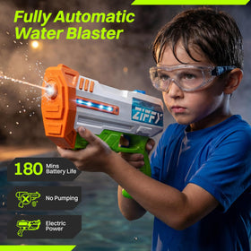 ZIFFY water gun with 425cc tank reduces refills during battles.