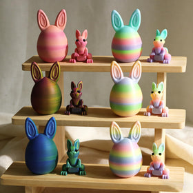 ZIFMDYE articulated bunny inside the egg supports tactile exploration