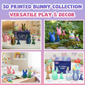 ZIFMDYE articulated bunny inside egg enables gentle fidget play.