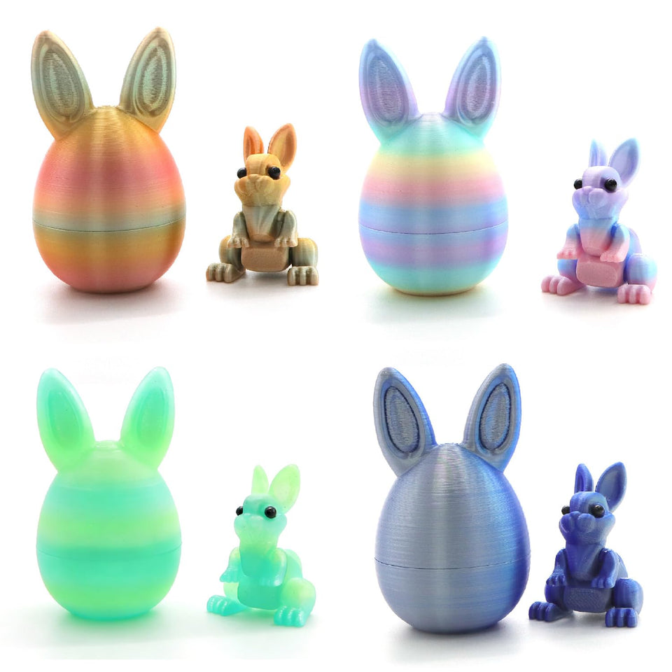 ZIFMDYE 3D printed Easter egg with bunny inside for festive decor and surprise.