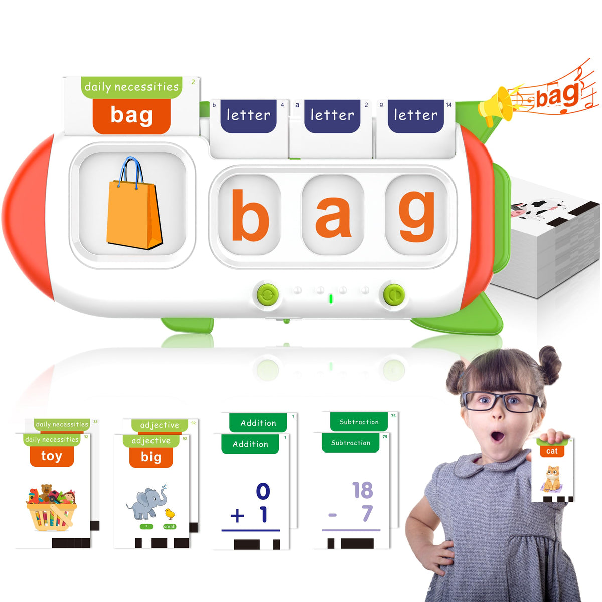 ZIKAQUQI talking flash cards cover showing interactive word learning for toddlers.