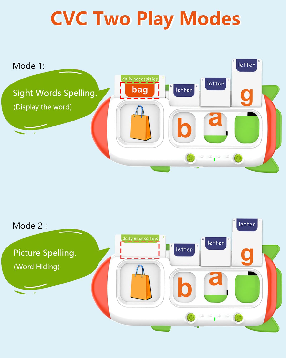 ZIKAQUQI interactive spell-match game helps kids learn letters with feedback.