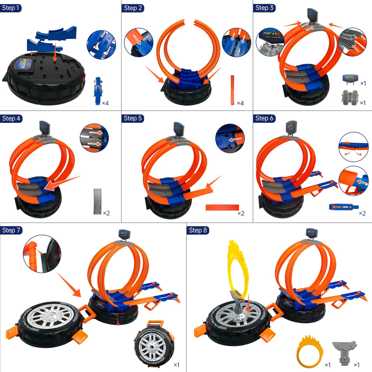 Zikhoobusik race car track set travel gift pack ready for birthdays