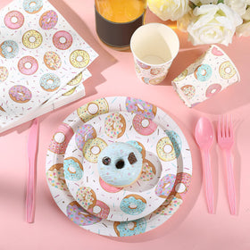 Ziliny donut cutlery set, sturdy disposable utensils for meals.
