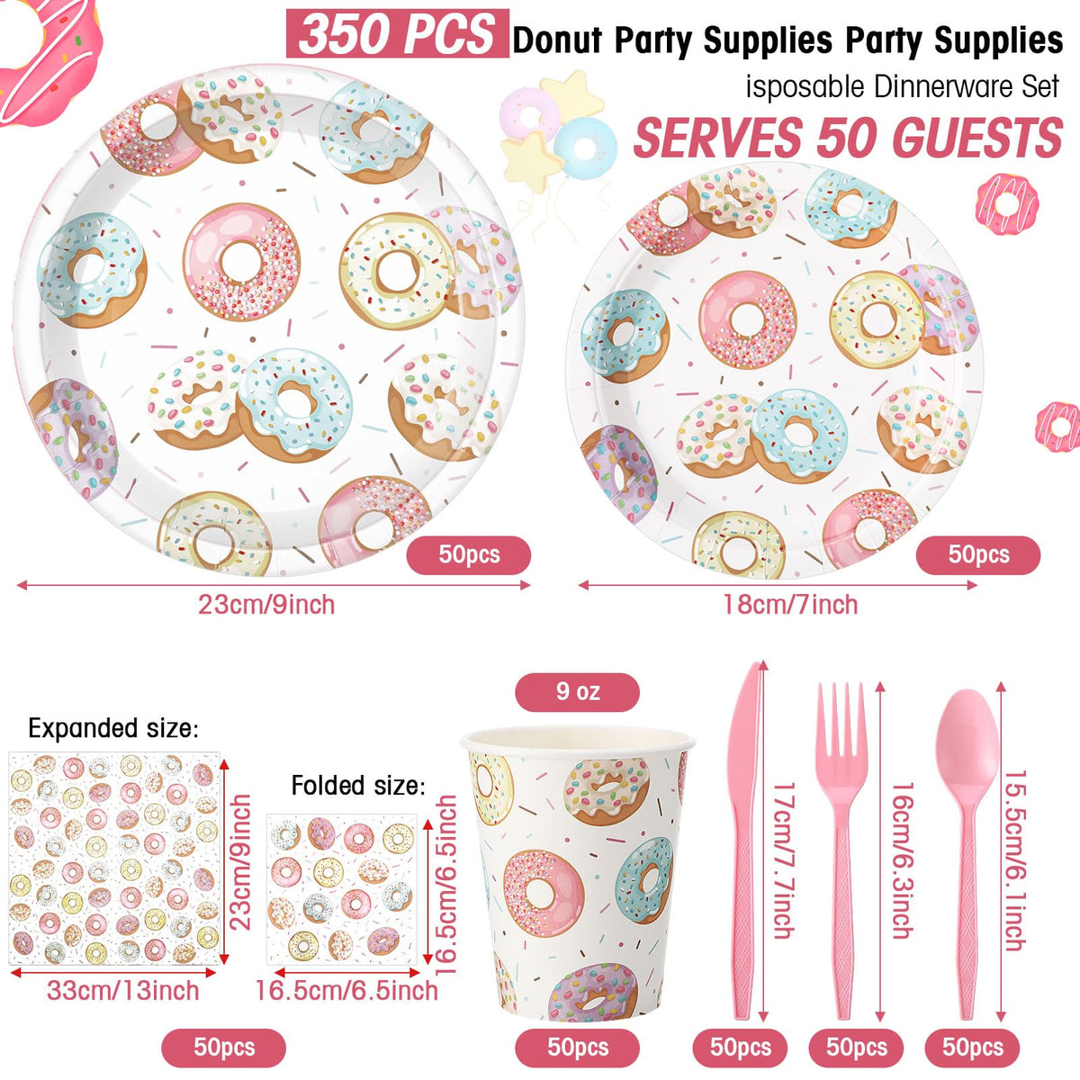 Ziliny donut plate 7inch shown with cute macaron colors for snacking.