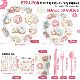 Ziliny donut plate 7inch shown with cute macaron colors for snacking.