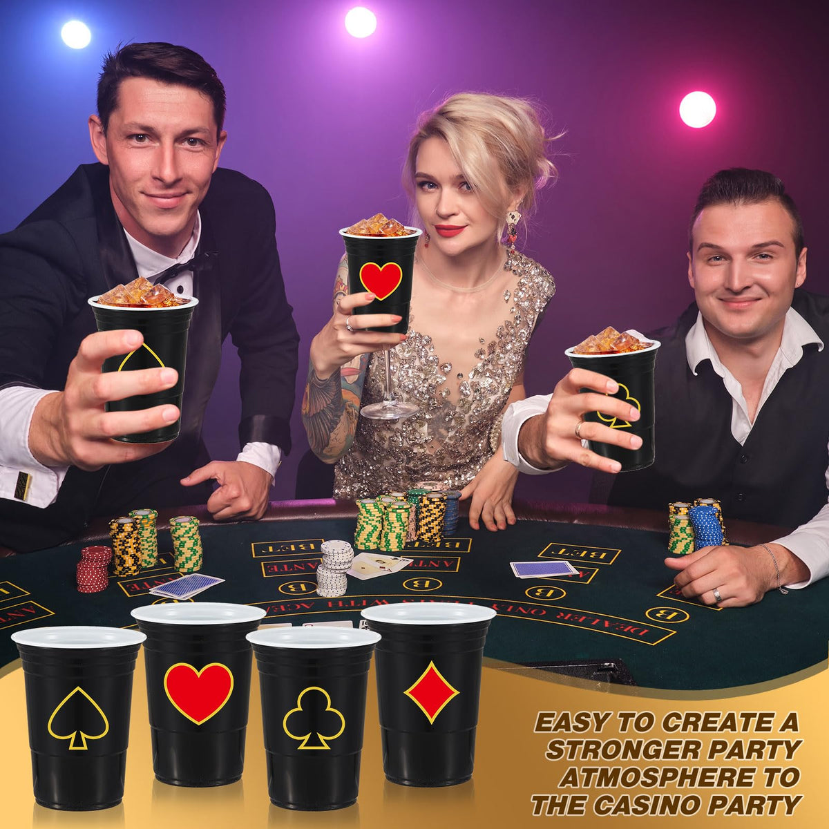 Ziliny casino-themed serving cups perfect for celebrations and casual events.