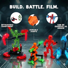 Zing KlikBot Defenders suction cups on hands and feet enable stable mounting.