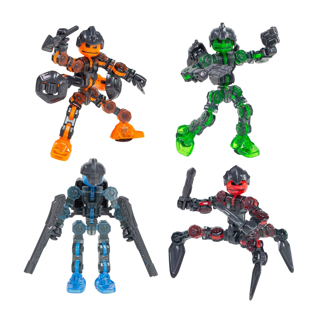 Zing Klikbot Guardian figure front view, ideal for stop-motion storytelling.