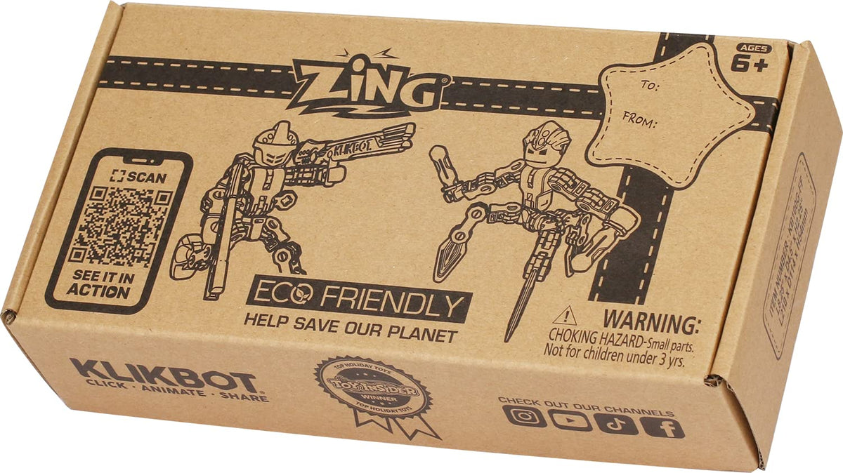 Zing Klikbot Guardian translucent figures enhance vibrant animation visuals.