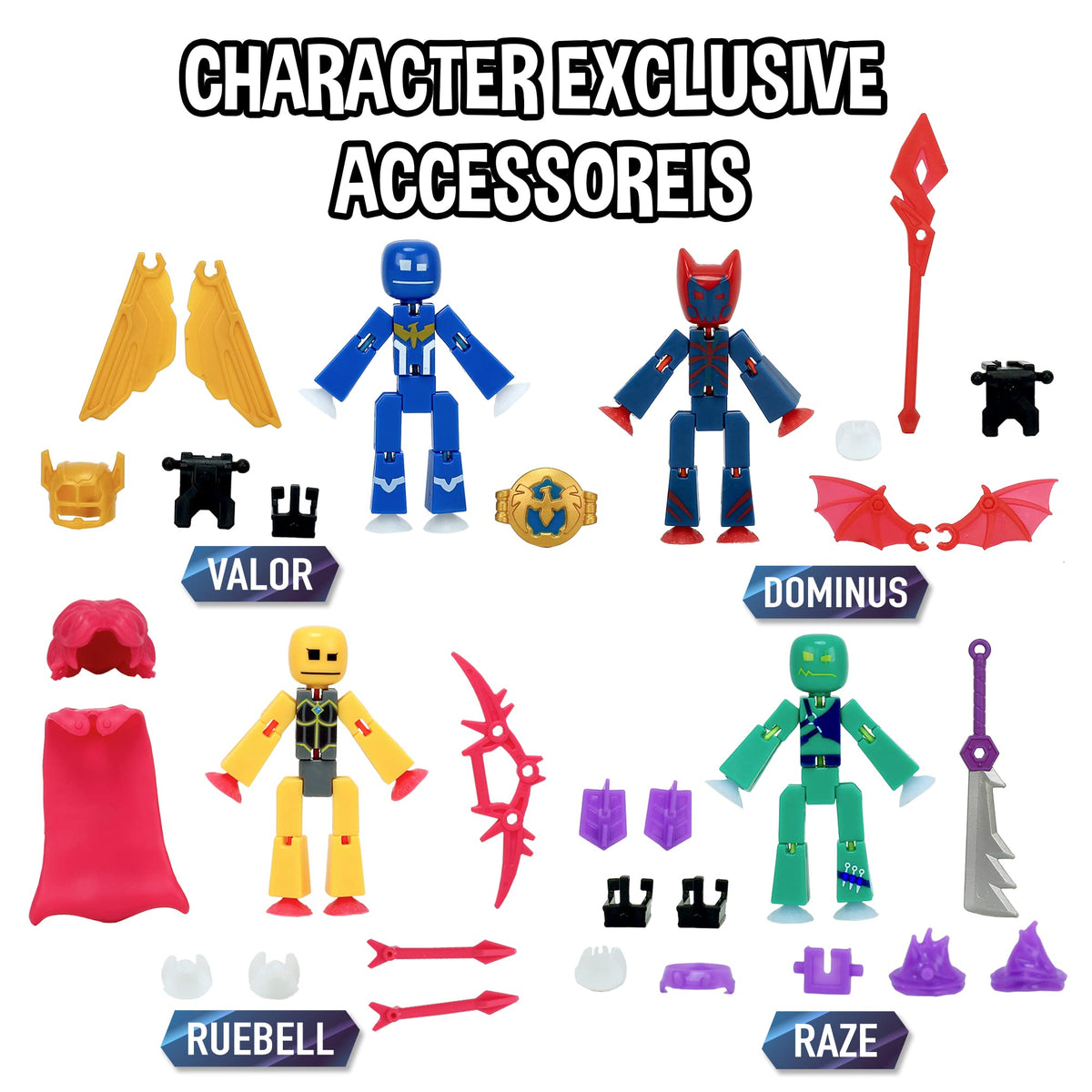 Zing StikBot Legendz Dominus figure for dynamic poses