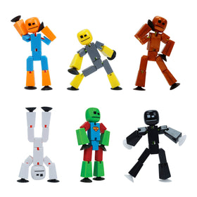 Zing Stikbot six-pack figures ready to pose for stop-motion storytelling.