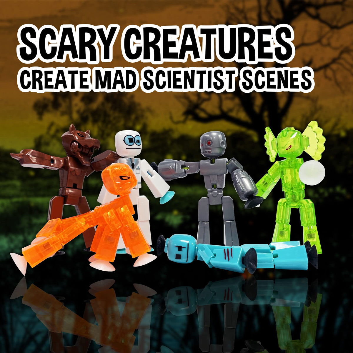 Zing Stikbot Stikbot Prey figure enhances dramatic creature scenes.