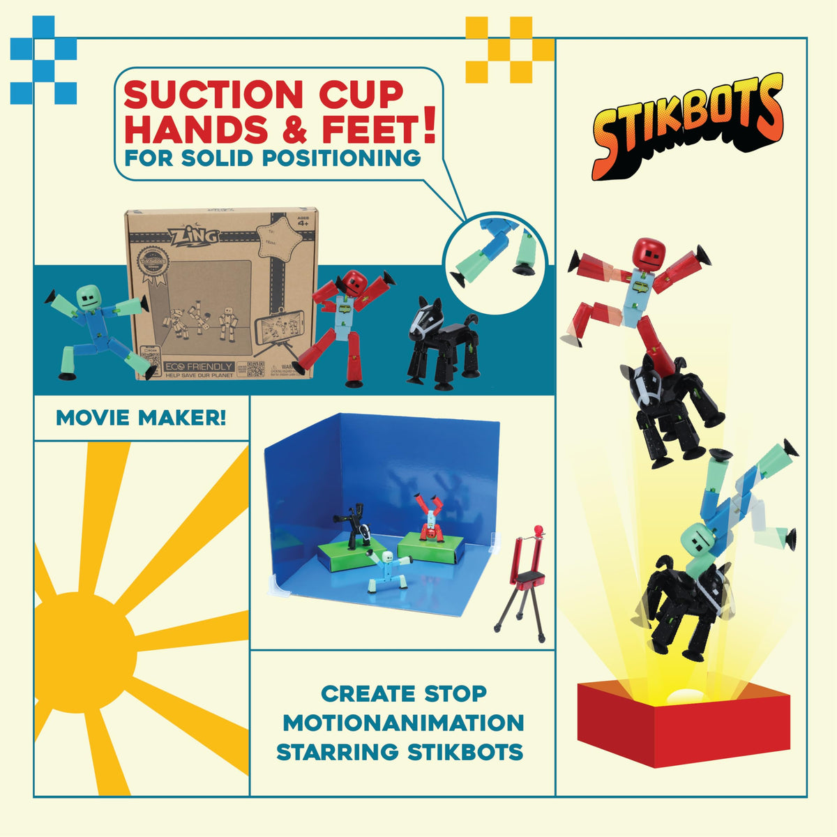 Stikbot Studio 2.0 app supports stop motion creation on mobile for easy editing.
