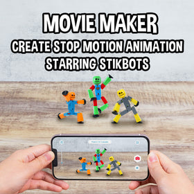 Zing Stikbot suction cup feet secure frames on smooth surfaces.