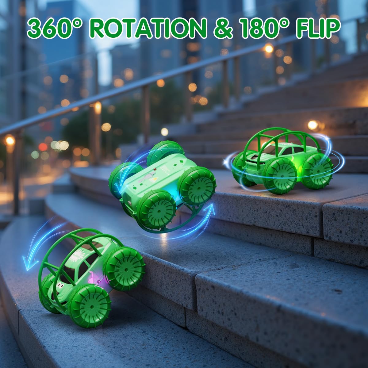 zingzoom 4WD RC car with anti-slip tires on various surfaces