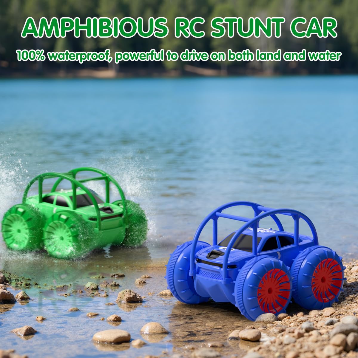 zingzoom stunt car performing 360° tumbles with bright LEDs