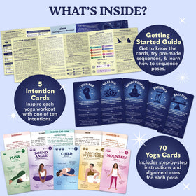 Zinsk 70 Yoga Cards beginner instructions support safer at-home practice.