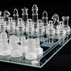 Ziphia compact tabletop chess set fits on most desks and coffee tables.