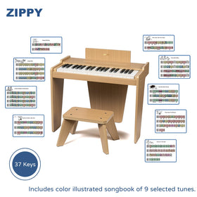 ZIPPY color-coded keyboard stickers help kids learn notes quickly