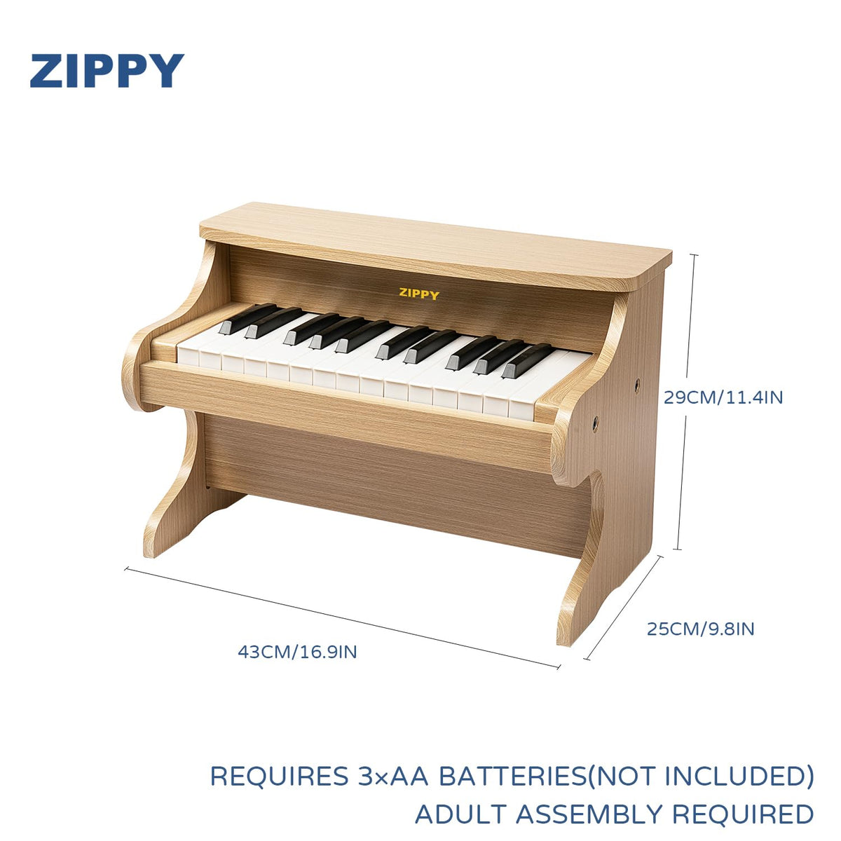 ZIPPY Kids Piano Keyboard toddler hands playing a melody
