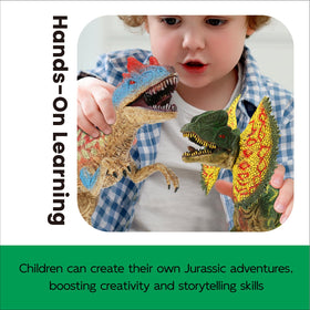 Zippytots Allosaurus with textured skin for lifelike display.