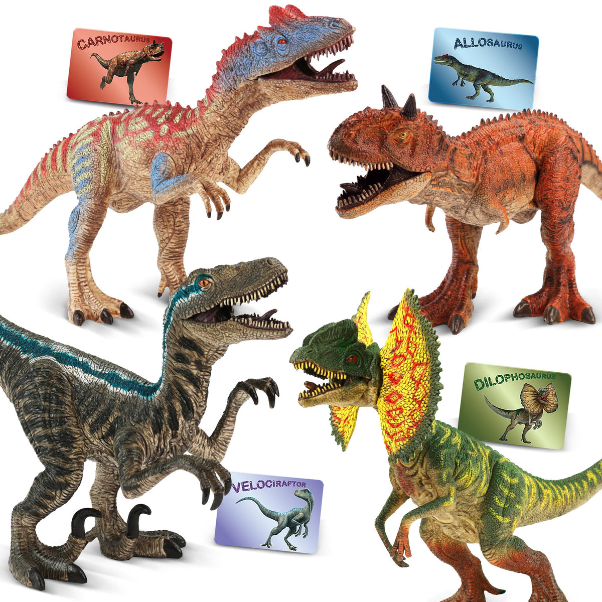 Zippytots Velociraptor with movable joints for interactive play.