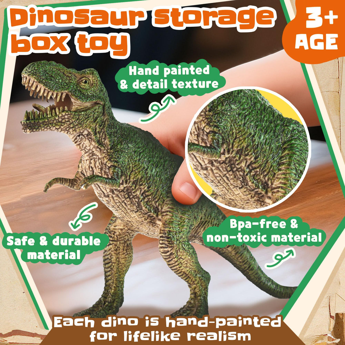 Zippytots vibrant dinosaur figures with lifelike details for storytelling.