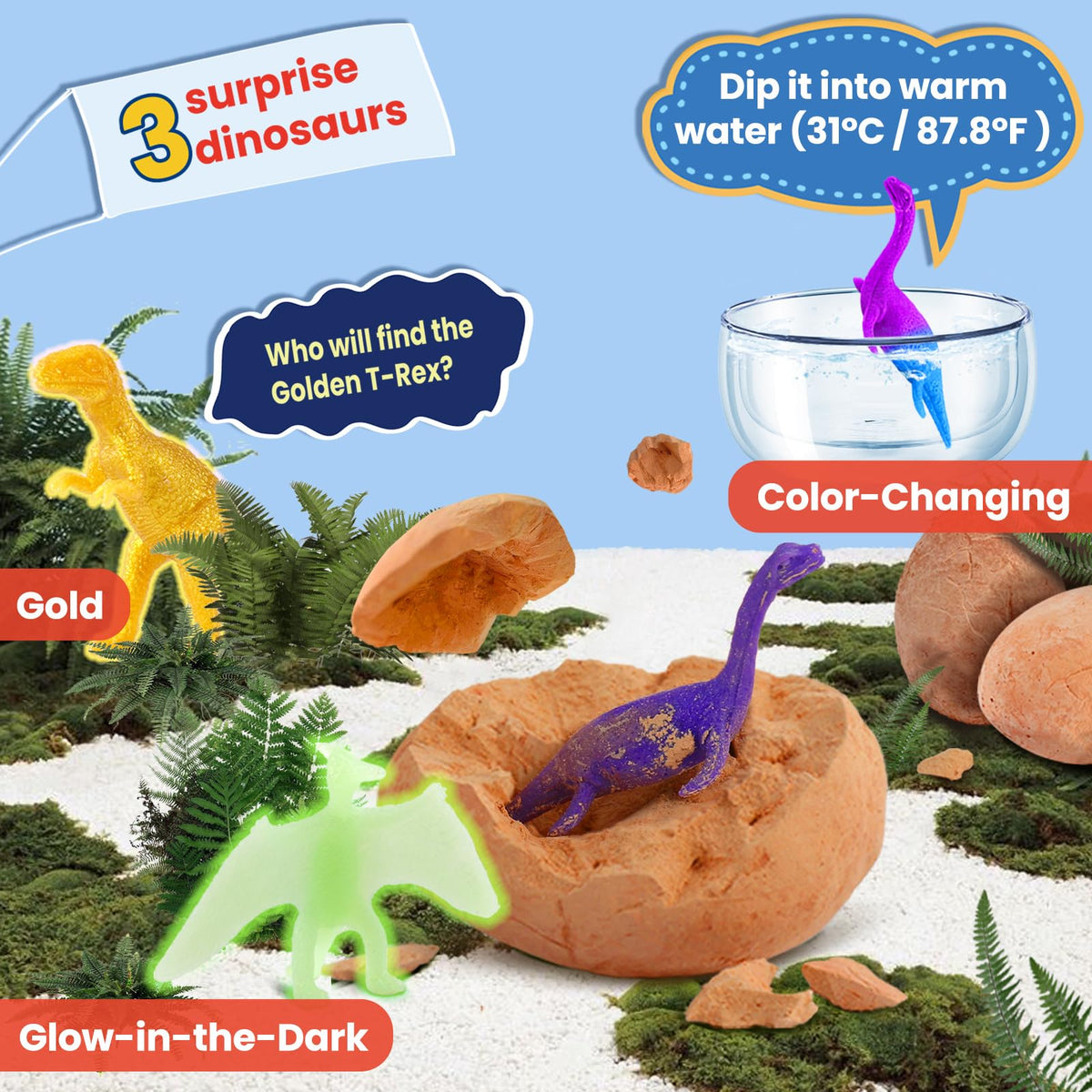 Zippytots Glow-in-the-Dark Dino for exciting nighttime reveals.