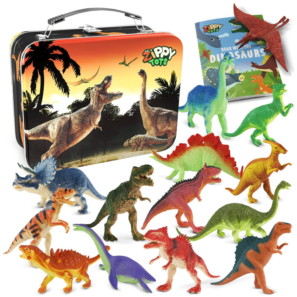 Zippytots detailed dinosaur figures pack for imaginative play.