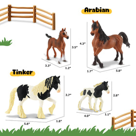 Zippytots paint horse figurine with detailed coat for realistic pretend farms.