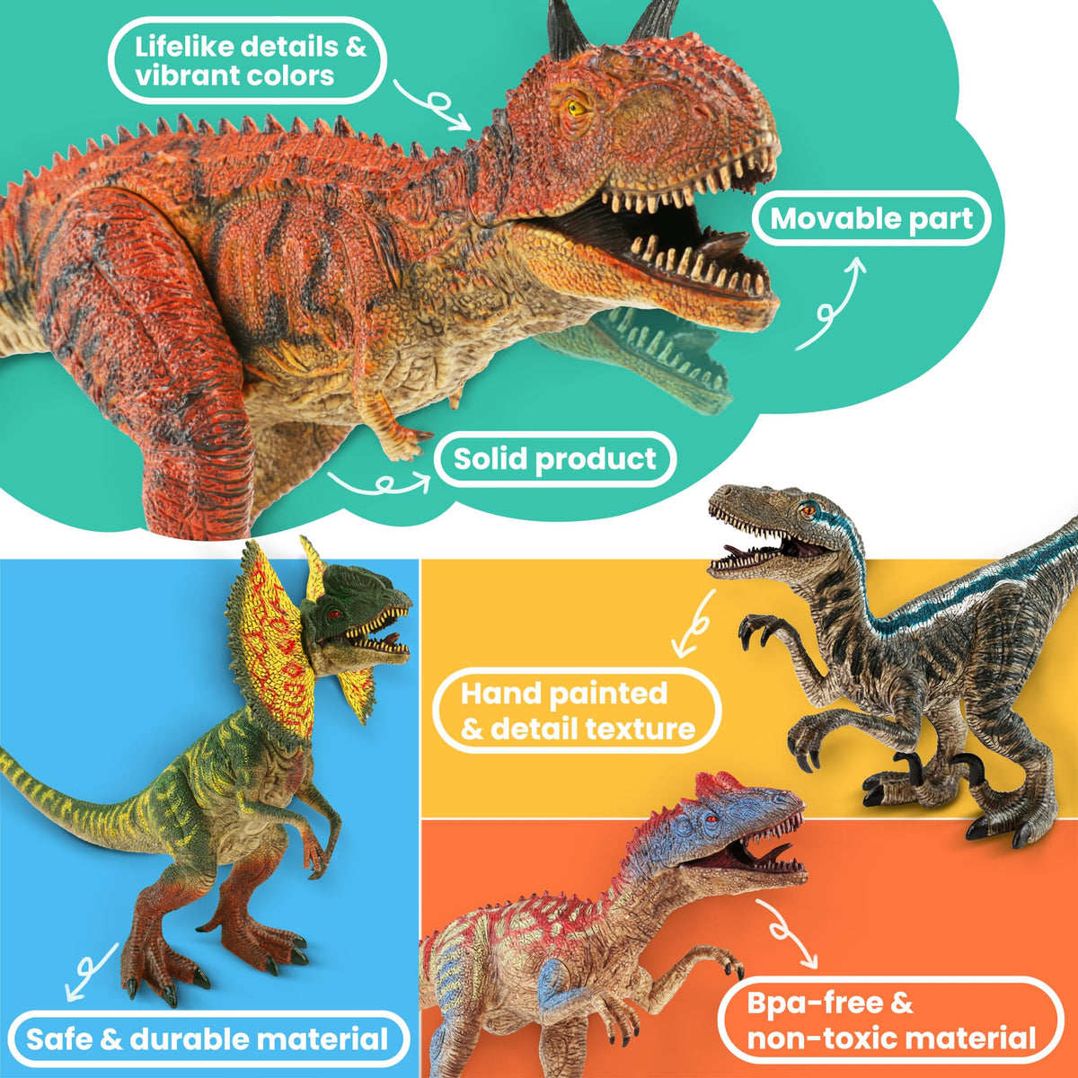 Zippytots Learning cards with Allosaurus support curiosity.
