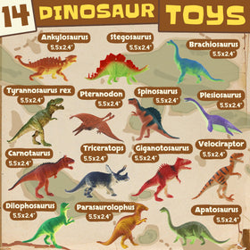 Zippytots metal storage box keeps the dinosaur collection organized.